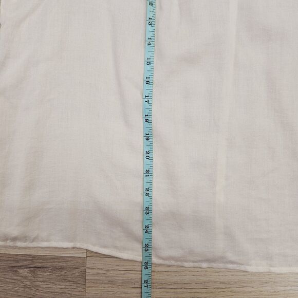 OLD NAVY Womens Ivory White Crochet Sheer Cotton Blouse XL - Picture 5 of 8